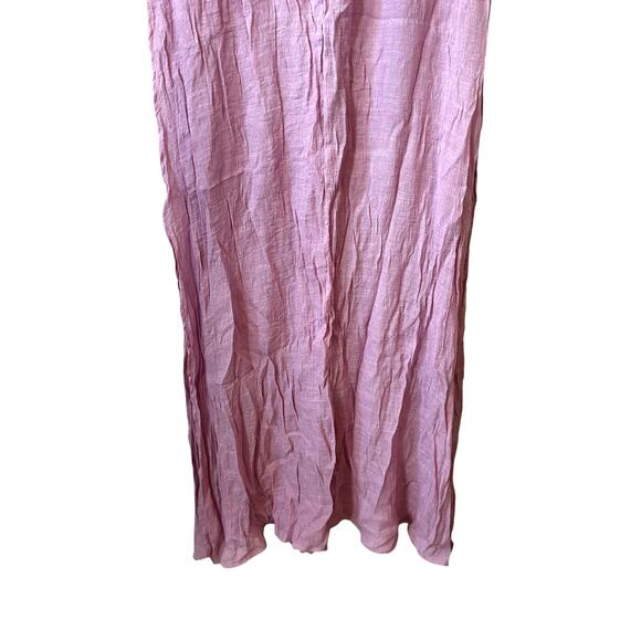LULUS Espana Swim Coverup V-Neck Maxi Dress Pink Medium Resort Vacation Poolside - Picture 11 of 15